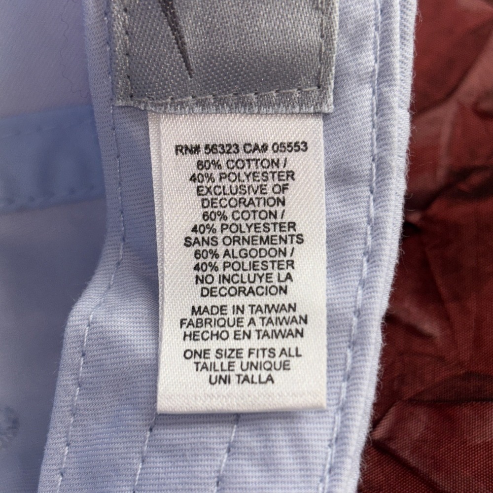 Vtg Nike Light Blue Poly/Cotton Hook & Loop Strap Silver Tag Blue Swoosh Hat/Cap - Picture 11 of 15
